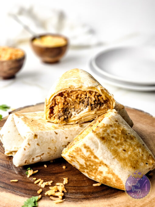 Copycat Taco Bell Quesarito on Gold Marble - Image 3