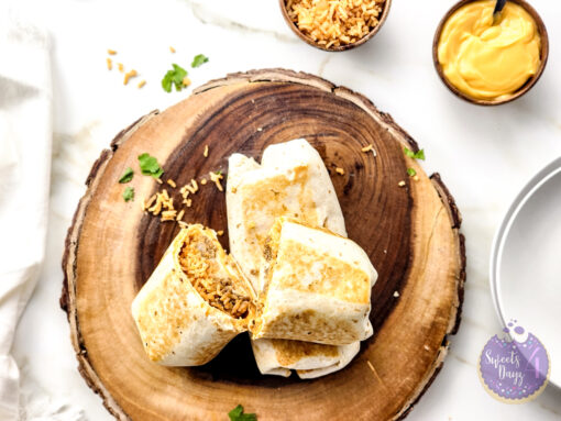 Copycat Taco Bell Quesarito on Gold Marble - Image 4