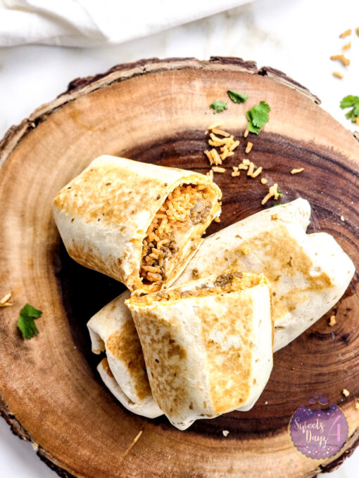 Copycat Taco Bell Quesarito on Gold Marble - Image 5