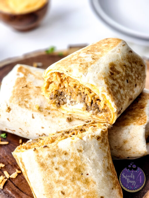 Copycat Taco Bell Quesarito on Gold Marble - Image 6