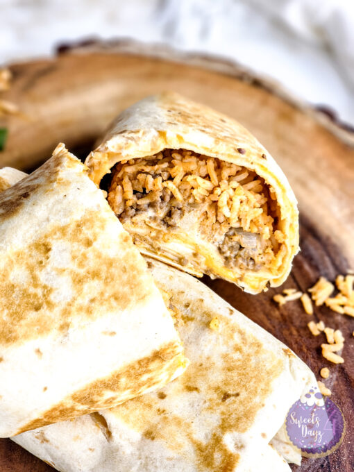 Copycat Taco Bell Quesarito on Gold Marble - Image 8