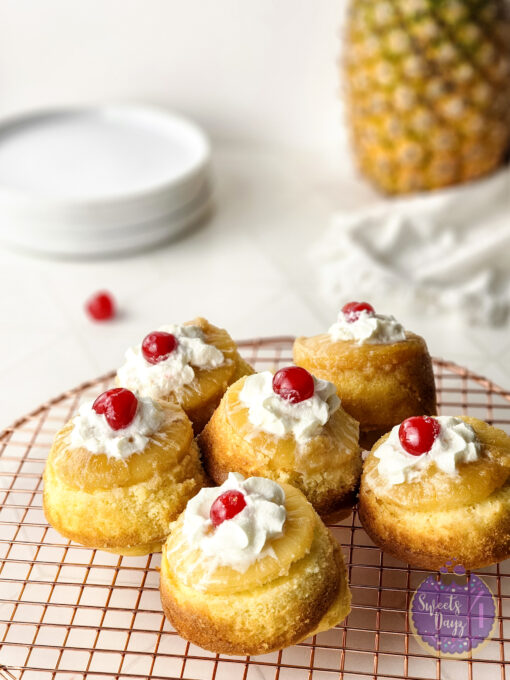 Mini Pineapple Upside Down Cakes on Rhombus - Image 3
