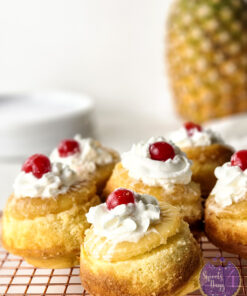 Mini Pineapple Upside Down Cakes on Rhombus
