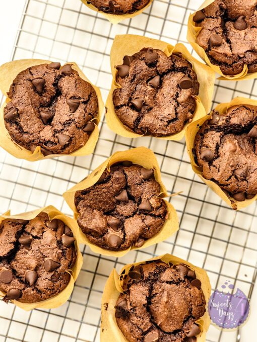 Double Chocolate Muffins on White - Image 2