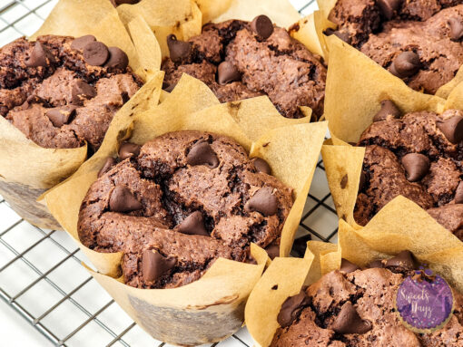 Double Chocolate Muffins on White - Image 4