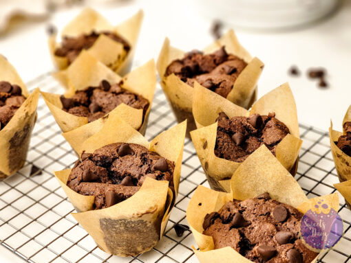 Double Chocolate Muffins on White - Image 5