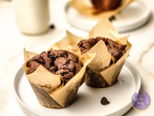 Double Chocolate Muffins on Gold Marble - Image 4