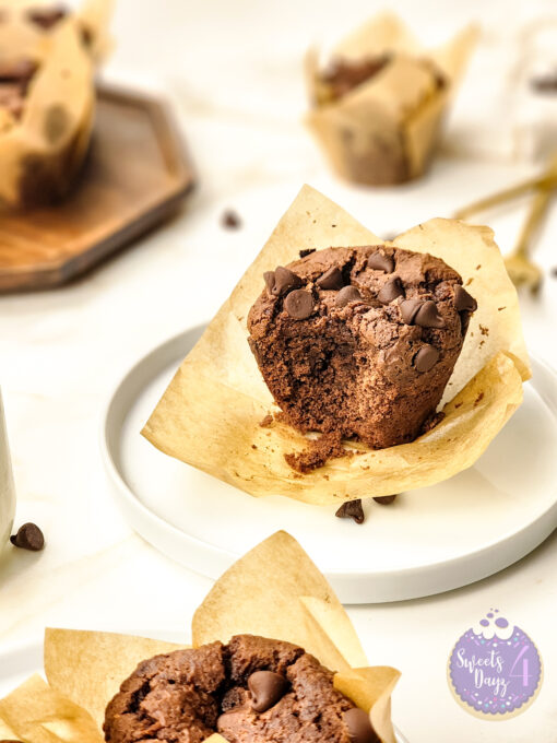 Double Chocolate Muffins on Gold Marble - Image 5