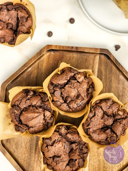 Double Chocolate Muffins on Gold Marble - Image 6