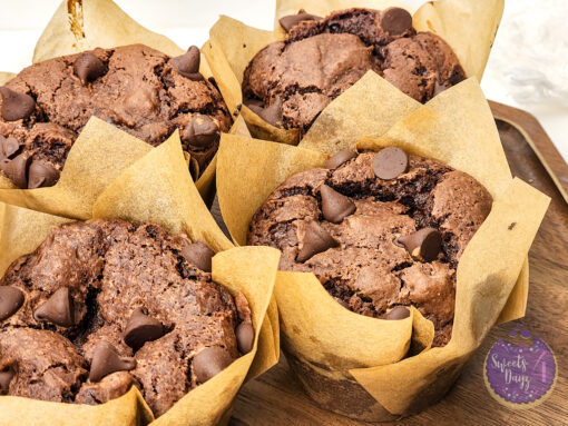 Double Chocolate Muffins on Gold Marble - Image 8