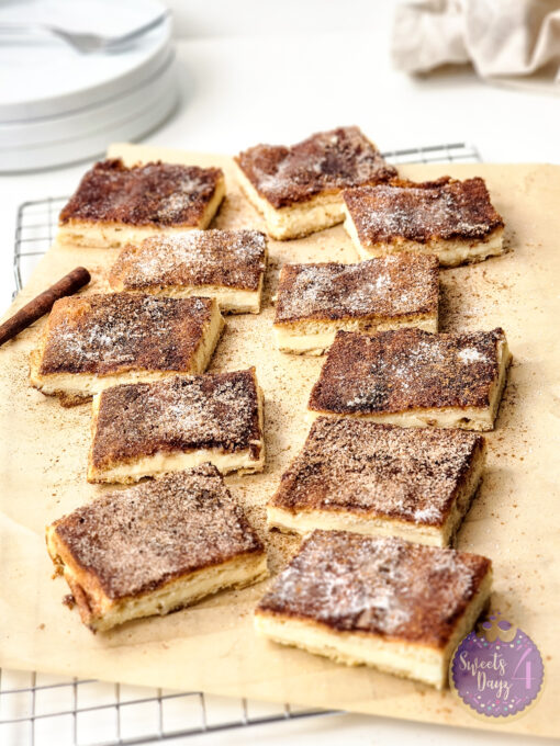 Churro Cheesecake Bars on White - Image 3