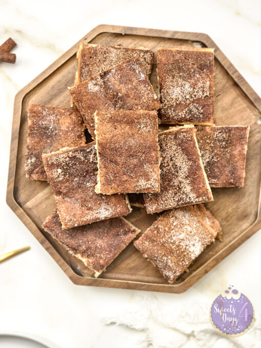 Churro Cheesecake Bars on Gold Marble - Image 2