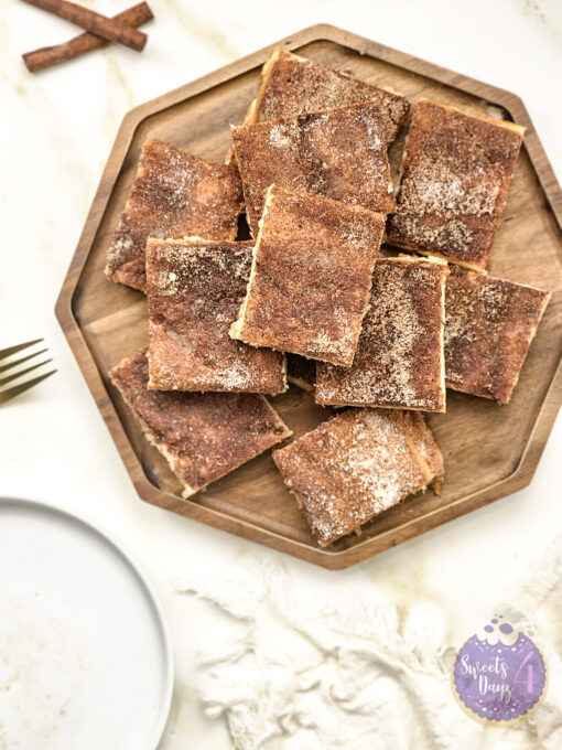 Churro Cheesecake Bars on Gold Marble - Image 3
