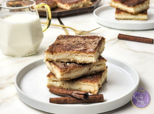 Churro Cheesecake Bars on Gold Marble - Image 4