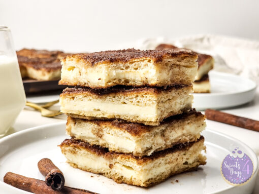 Churro Cheesecake Bars on Gold Marble - Image 8