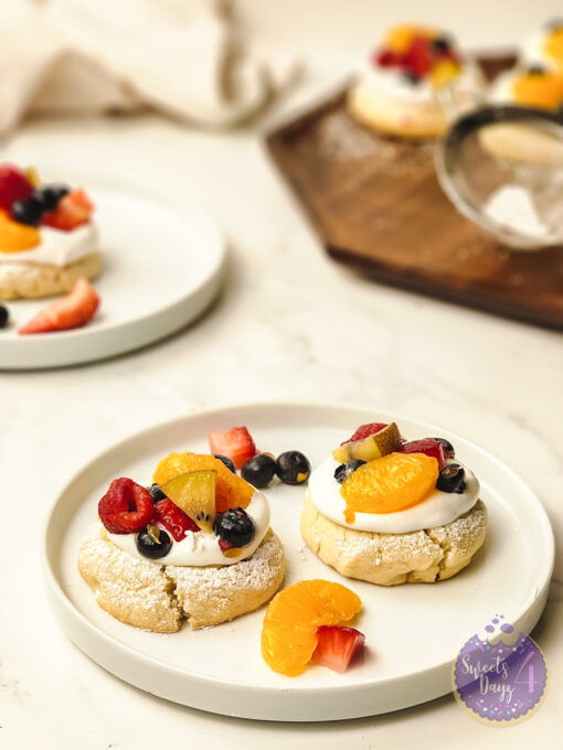 Fruit Pizza Cookies on Marble - Image 2