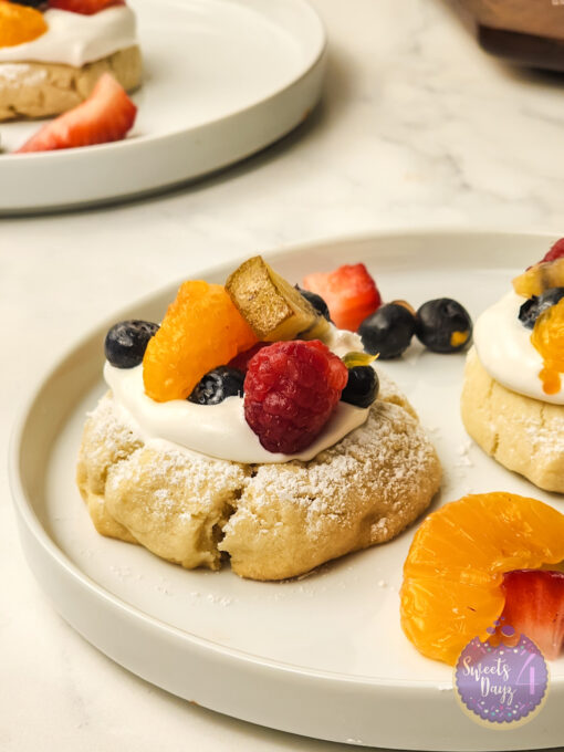 Fruit Pizza Cookies on Marble - Image 3