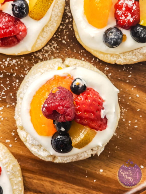 Fruit Pizza Cookies on Marble - Image 5