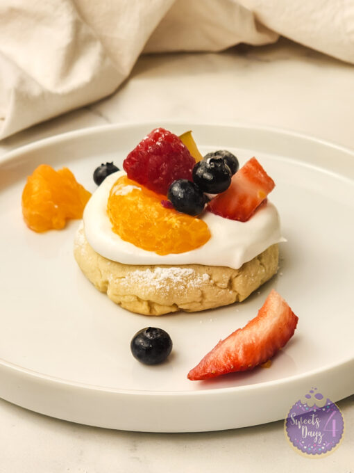 Fruit Pizza Cookies on Marble - Image 6