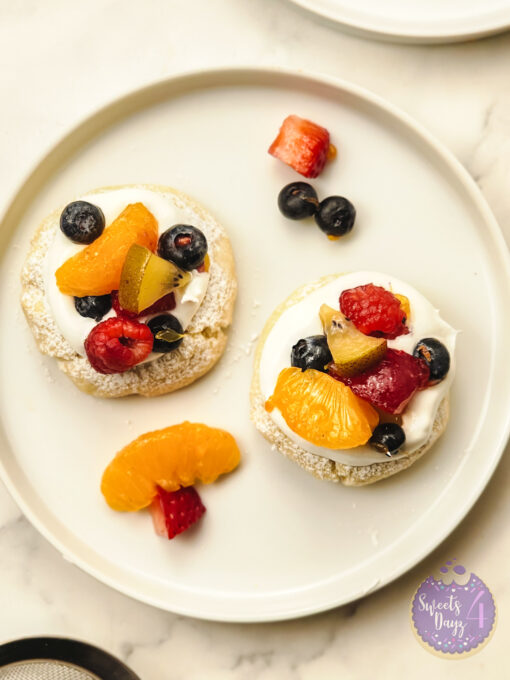 Fruit Pizza Cookies on Marble - Image 7