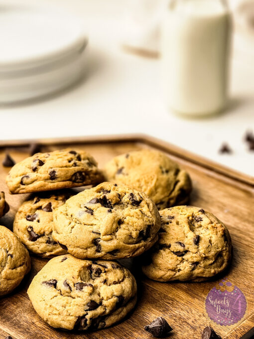 Soft Thick Chocolate Chip Cookies on White - Image 2