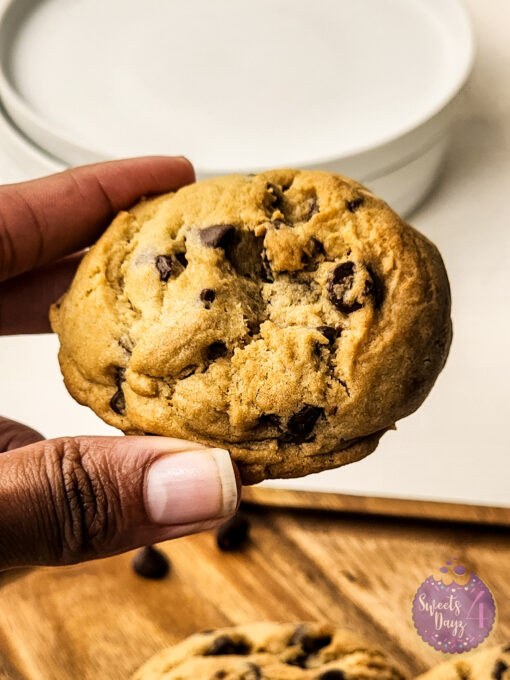 Soft Thick Chocolate Chip Cookies on White - Image 6
