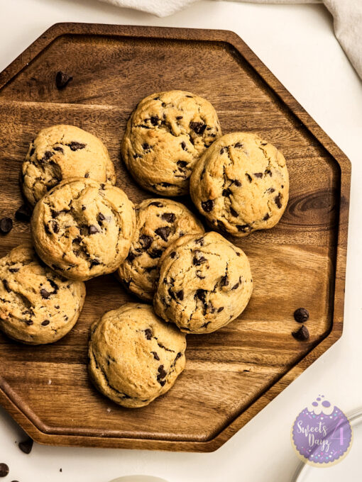 Soft Thick Chocolate Chip Cookies on White - Image 7