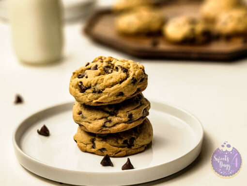 Soft Thick Chocolate Chip Cookies on White - Image 8