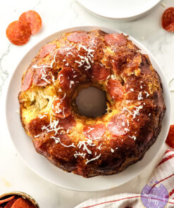 Pizza Monkey Bread on Marble