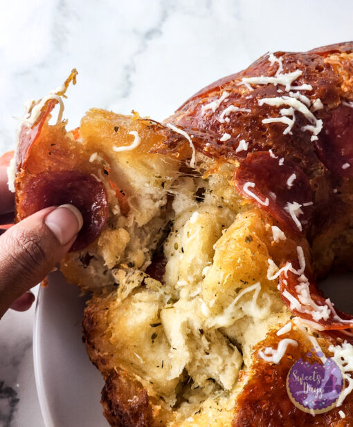 Pizza Monkey Bread on Marble - Image 8