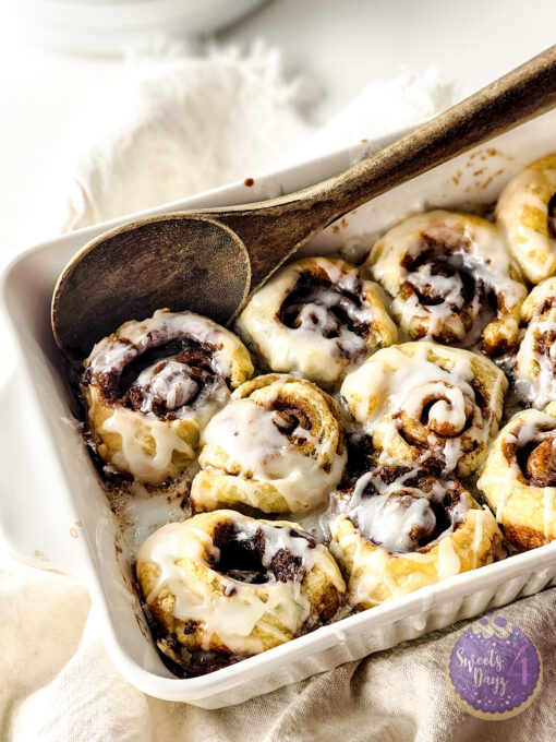 30 Minute Puff Pastry Cinnamon Rolls on White - Image 5