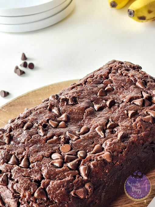 Chocolate Banana Bread on White - Image 3