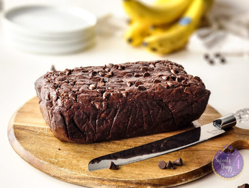 Chocolate Banana Bread on White - Image 4