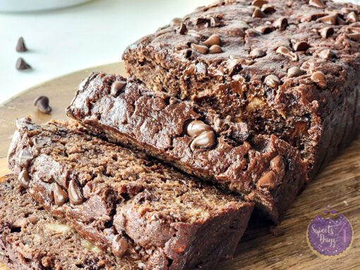 Chocolate Banana Bread on White - Image 6