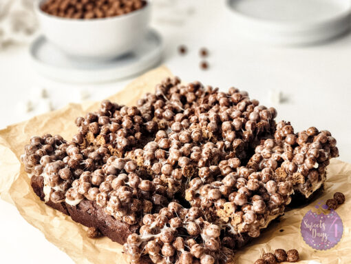 Chocolate Marshmallow Gooey Bars on White - Image 2
