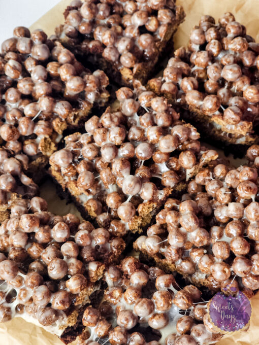 Chocolate Marshmallow Gooey Bars on White - Image 6