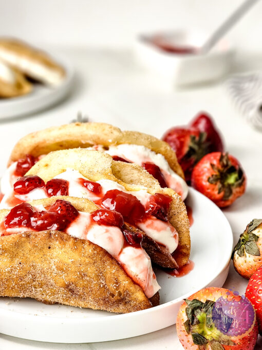 Strawberry Cheesecake Dessert Tacos on Rhombus - Image 3