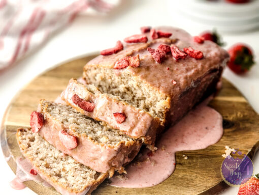 Strawberry Loaf Cake on White - Image 8