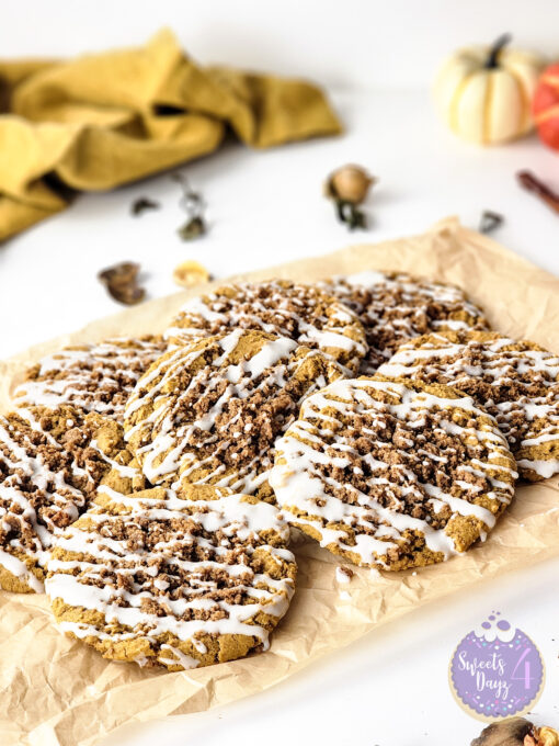 Pumpkin Coffee Cake Cookies on White - Image 2