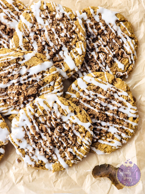 Pumpkin Coffee Cake Cookies on White - Image 8
