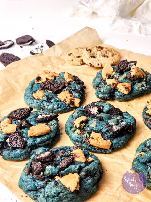 Cookie Monster Cookies on White