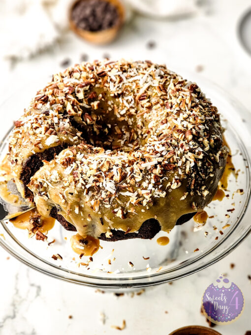 German Chocolate Pound Cake on Marble - Image 2