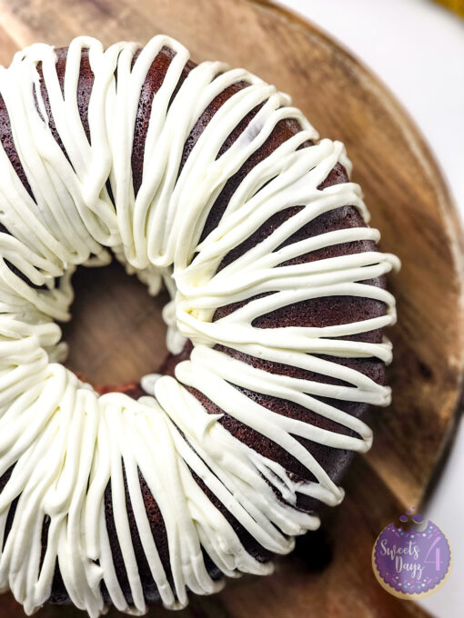 Red Velvet Cheesecake Bundt on White - Image 6