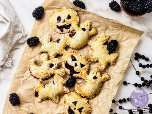 Spooky Fruit Hand Pies on Gold Marble - Image 6