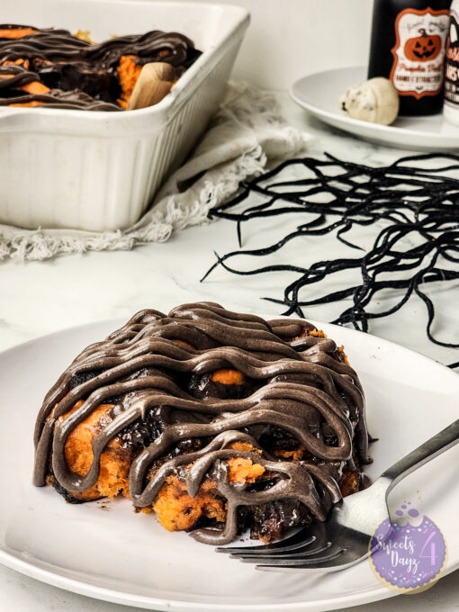 Halloween Cinnamon Rolls on Marble - Image 6