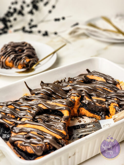 Halloween Cinnamon Rolls on Gold Marble - Image 2