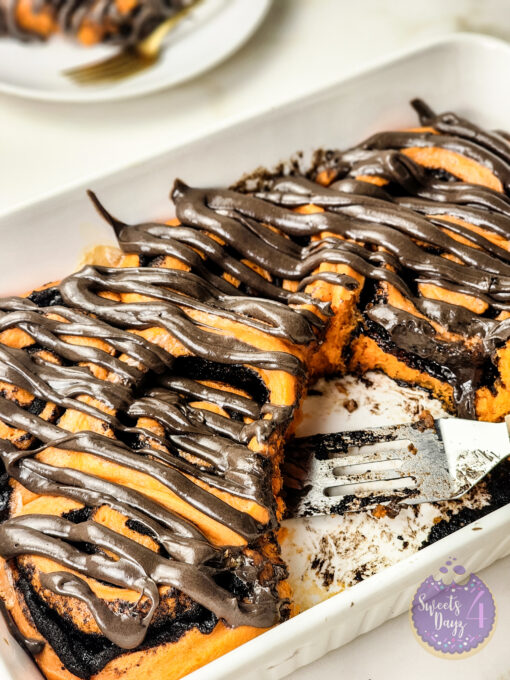 Halloween Cinnamon Rolls on Gold Marble - Image 3