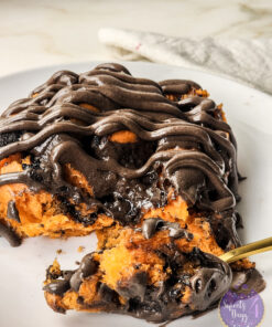 Halloween Cinnamon Rolls on Gold Marble