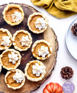 Mini Pumpkin Pies on White