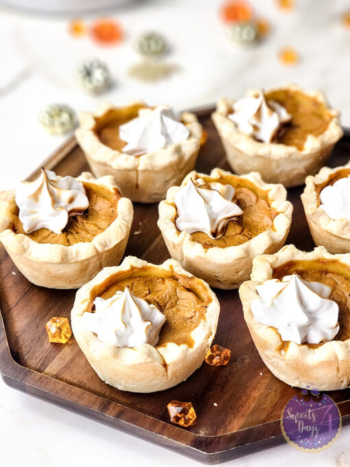 Mini Pumpkin Pies on Gold Marble - Image 3